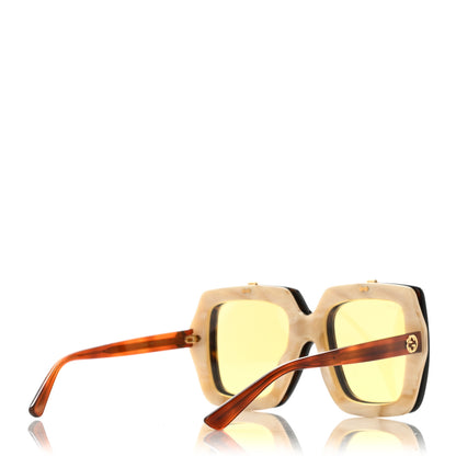 Gucci Acetate Oversized Flip Up Sunglasses GG0088S Tortoise 5 of 9
