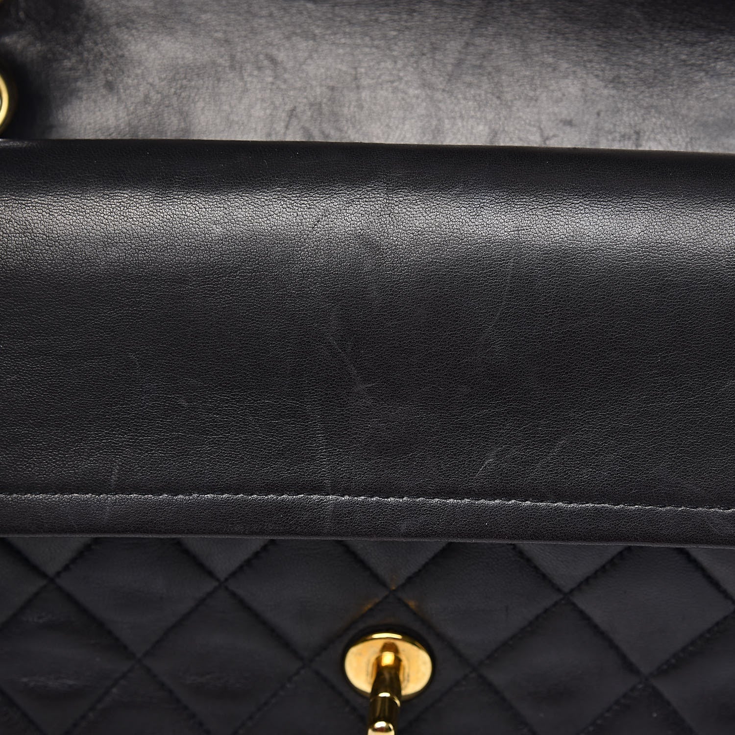 Chanel Lambskin Quilted Medium Double Flap Black 12 of 15