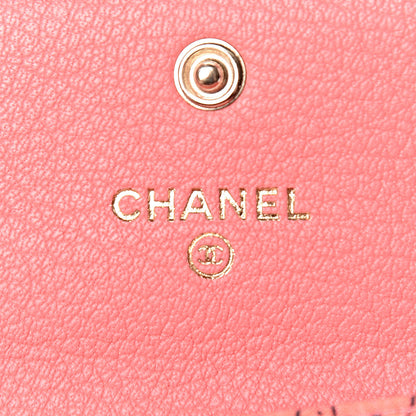 Chanel Goatskin CC Flap Card Holder Coral 6 of 9