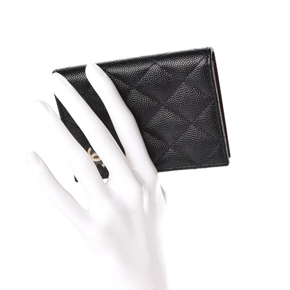 Chanel Caviar Quilted Card Holder Wallet Black 2 of 9
