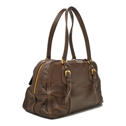 Prada Vitello Daino Satchel Bruciato 3 of 12