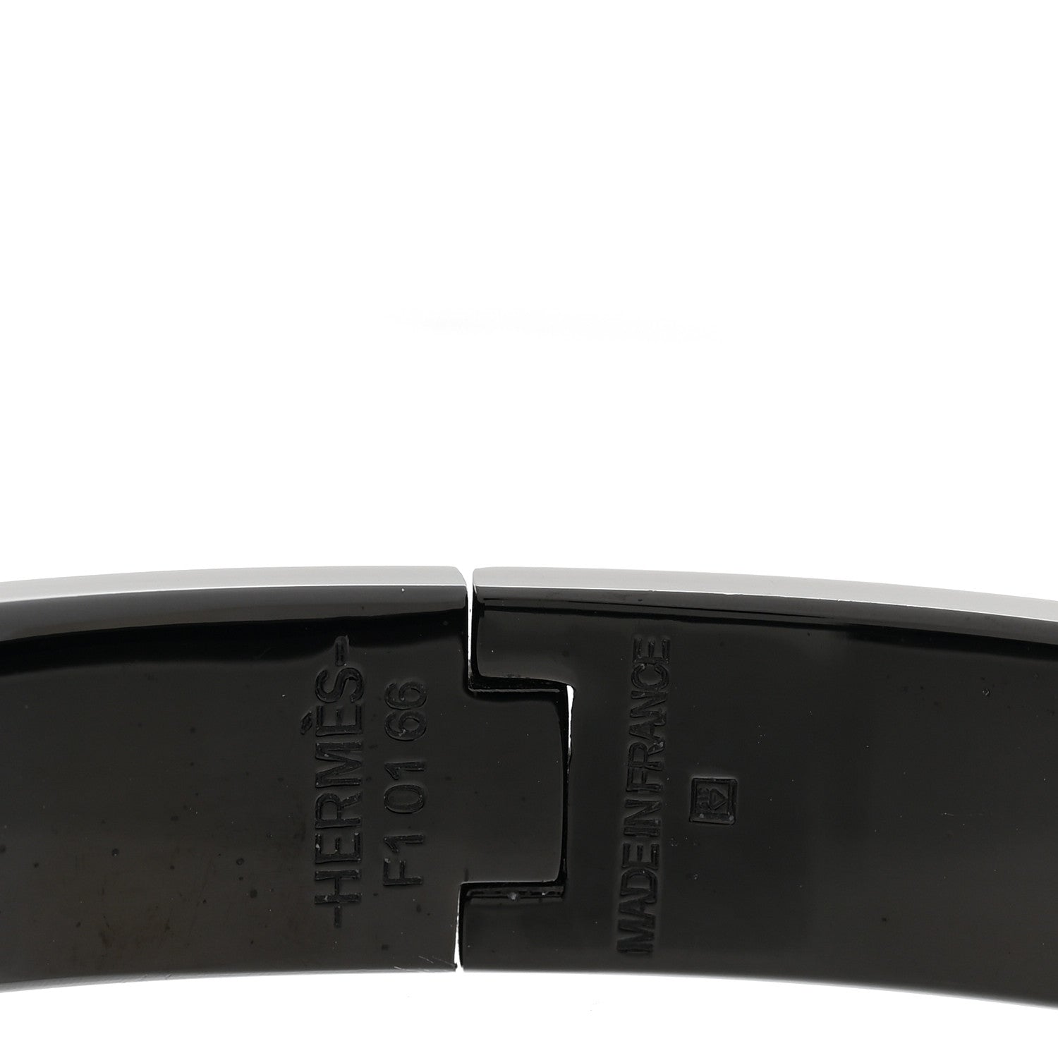 Hermes Matte Enamel Narrow Clic Clac HH Bracelet T5 So Black