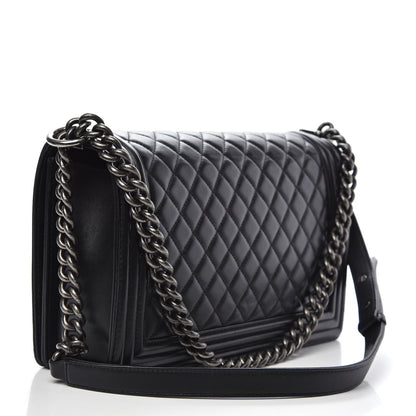 Chanel Lambskin Quilted New Medium Boy Flap Black 4 of 15