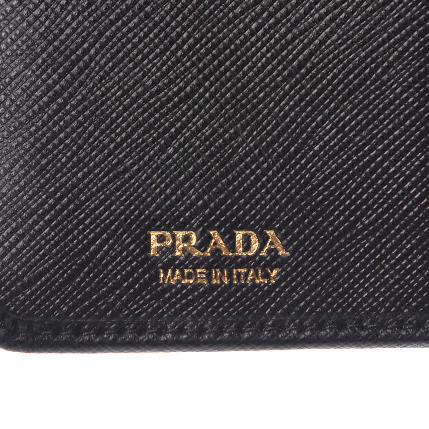 Prada Saffiano Compact Wallet Black 7 of 9