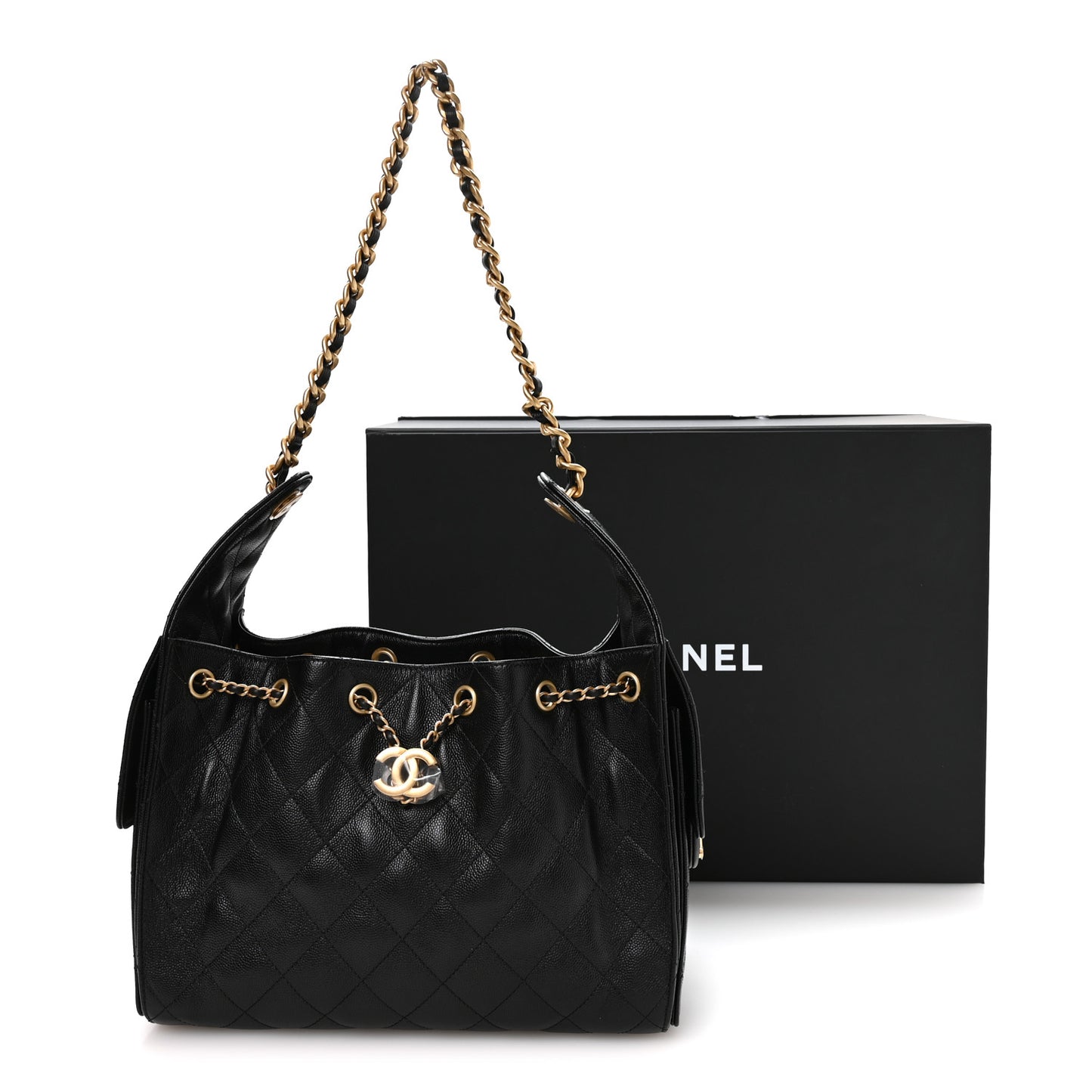 Caviar Quilted Small Chanel 25 Handbag Black
