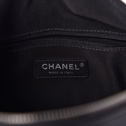 Chanel Calfskin Chain 20s Signature Hobo Black 7 of 11
