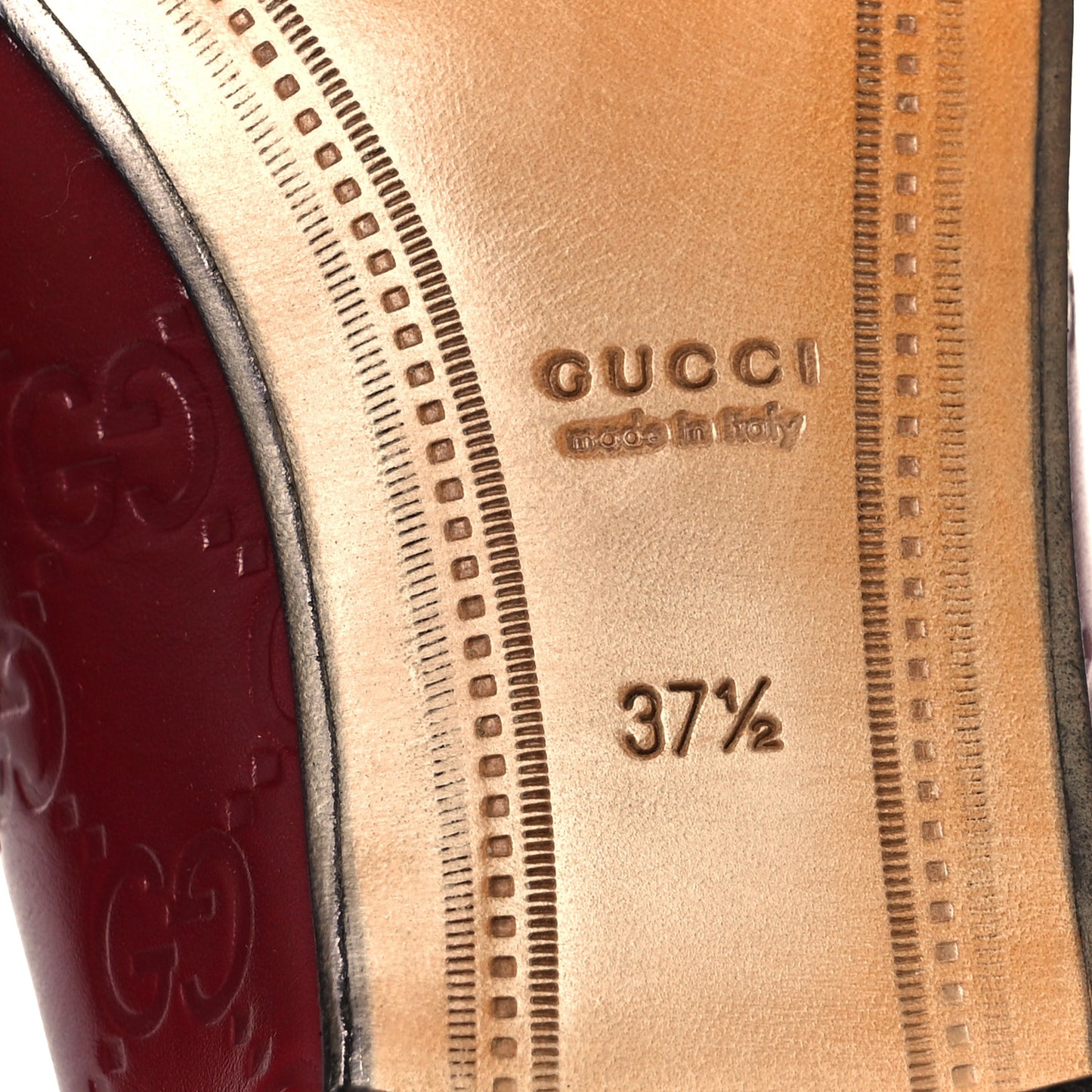 Guccissima Womens Jordaan Loafers 37.5 Rosso Ancora