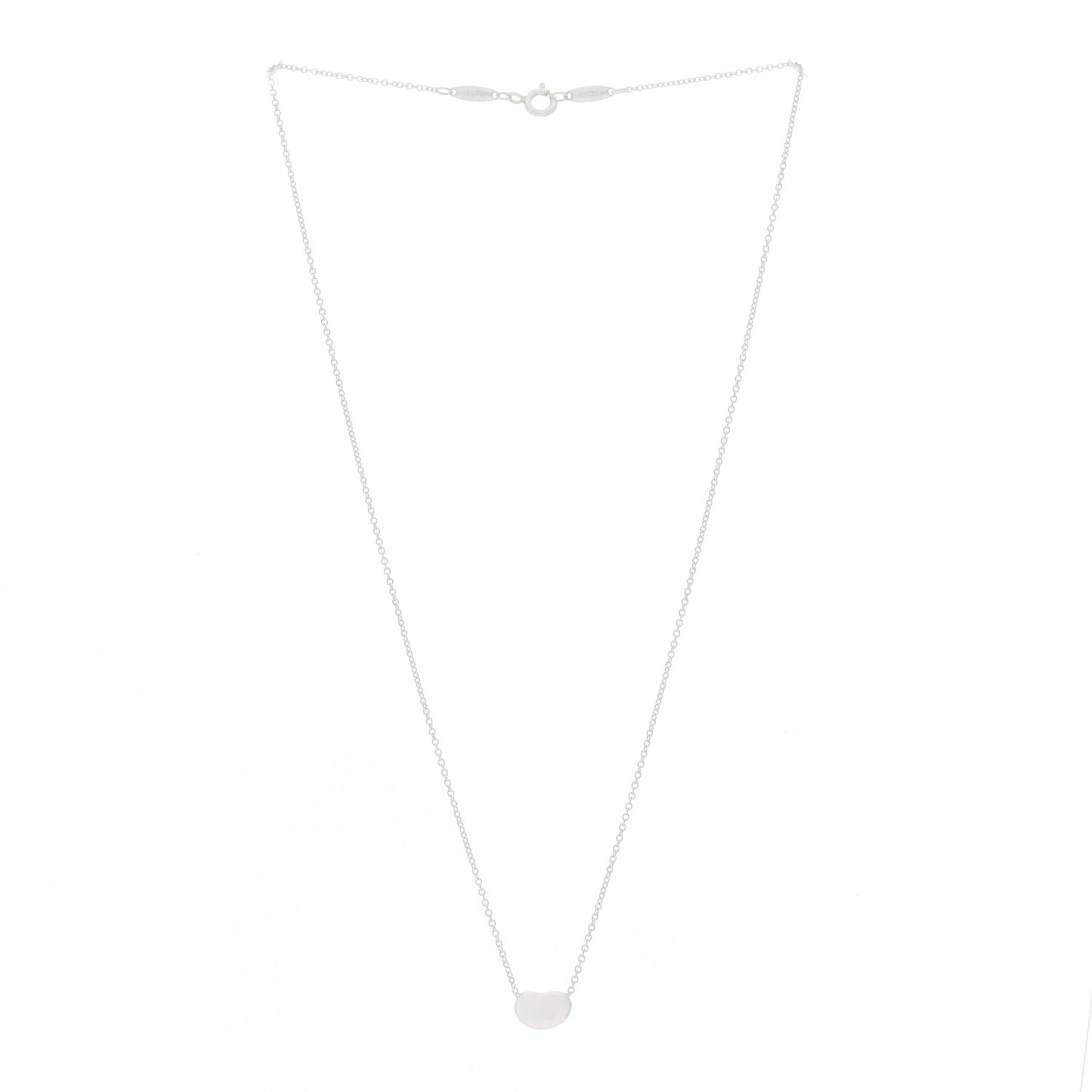 Sterling Silver 9mm Elsa Peretti Bean Pendant Necklace
