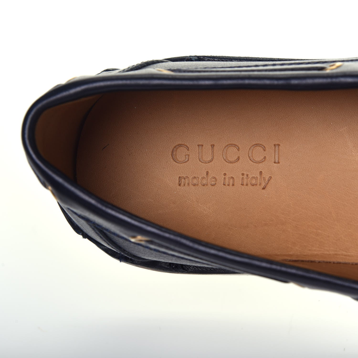 Gucci Calfskin Mens Delta Boat Loafer 10 Blue 6 of 8