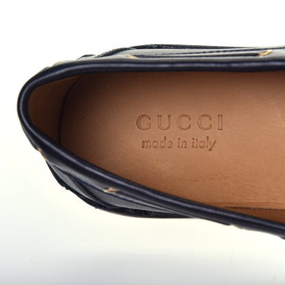 Gucci Calfskin Mens Delta Boat Loafer 10 Blue 6 of 8