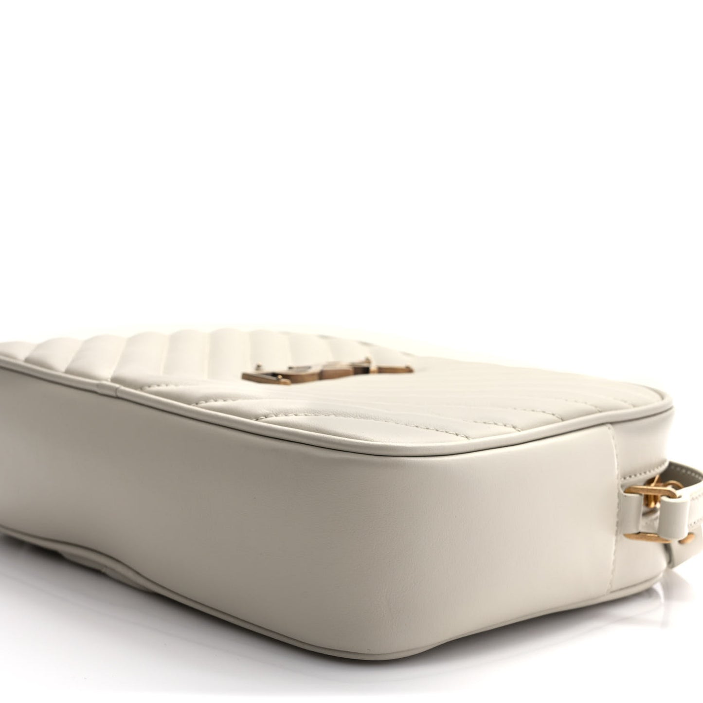 Calfskin Matelasse Monogram Lou Camera Bag Crema Soft