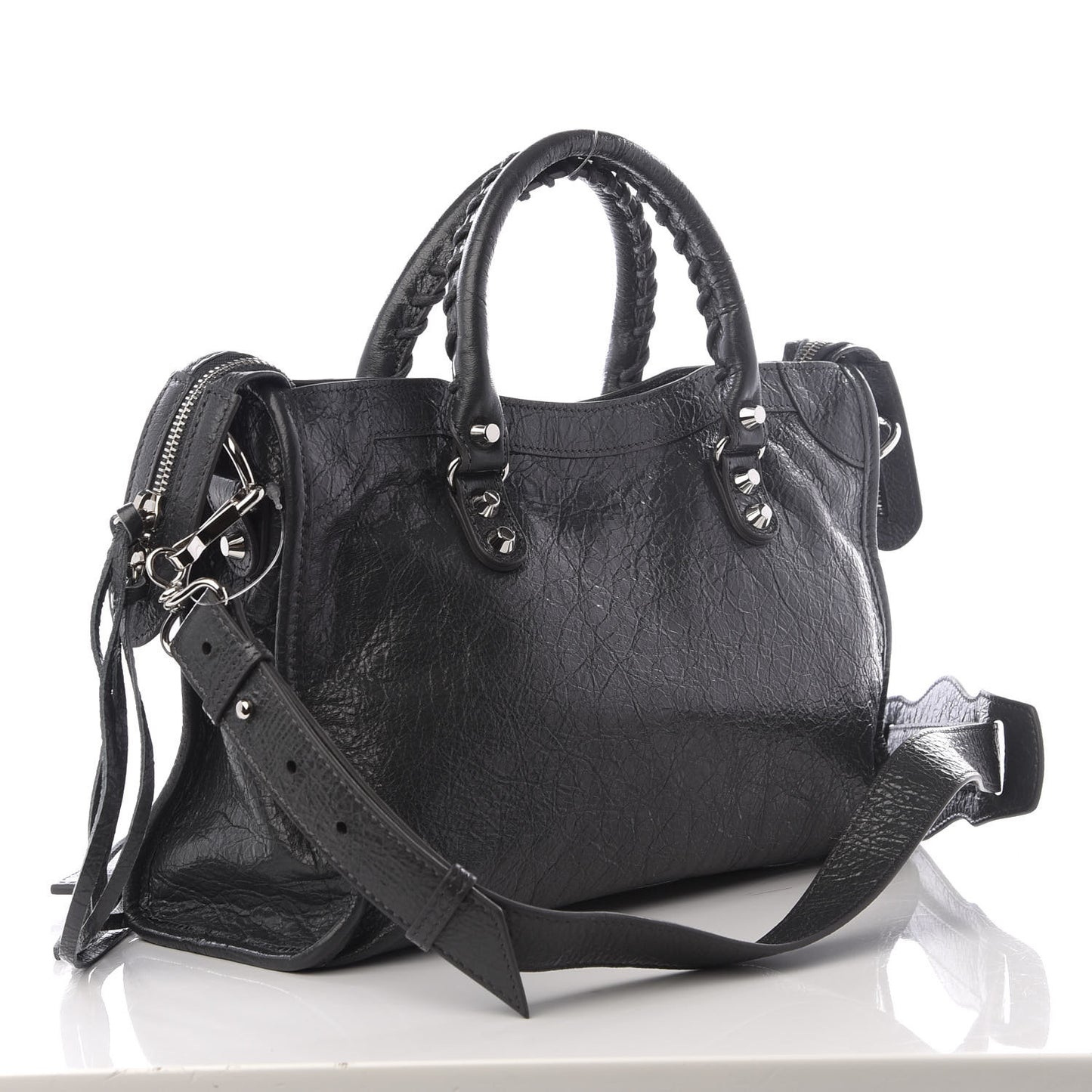 Agneau Classic Silver Hardware S City Gris Fossile