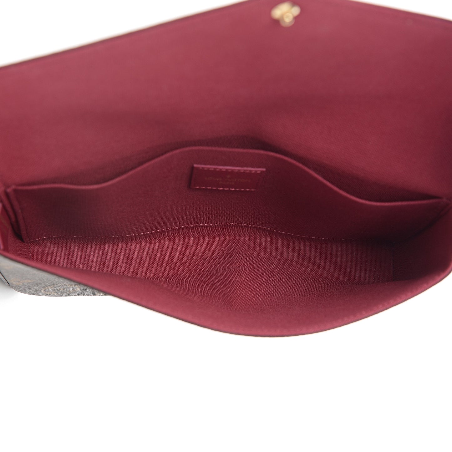 Monogram Pochette Felicie Chain Wallet Fuchsia