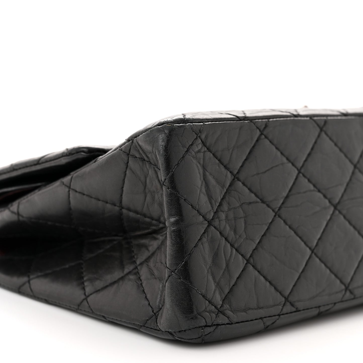 Aged Calfskin Quilted 2.55 Reissue 226 Flap Black