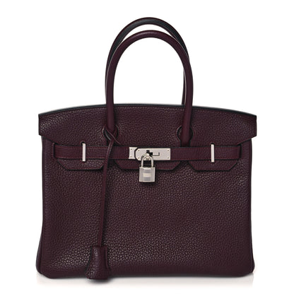 Hermes Togo Horseshoe Birkin 30 Bordeaux Bois de Rose 1 of 11