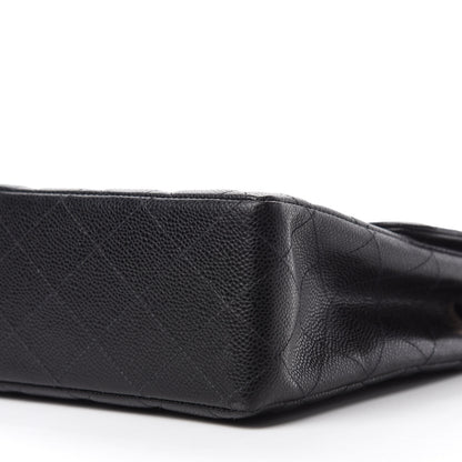 Chanel Caviar Quilted Jumbo Single Flap Black 7 of 10