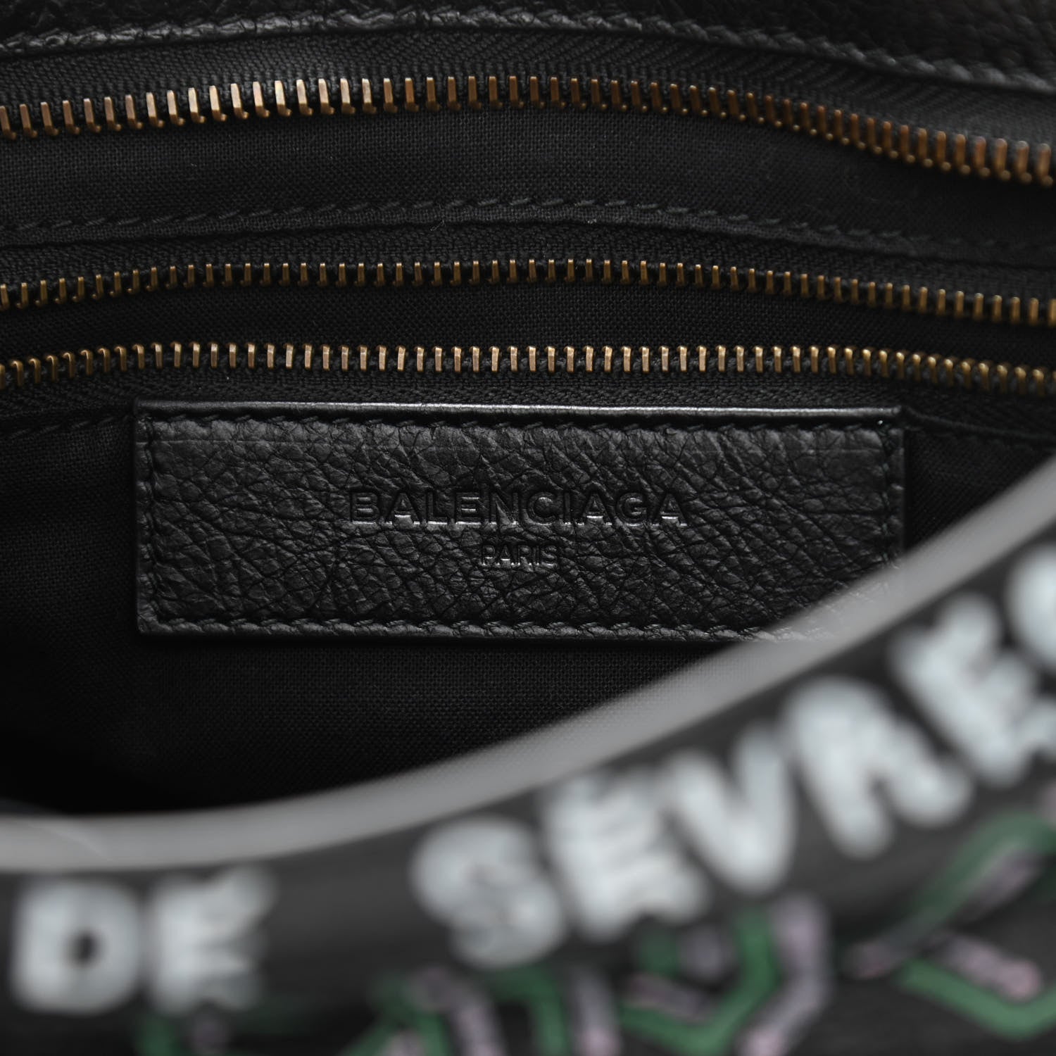 Balenciaga Agneau Graffiti All Over Classic Hardware S City Black Multicolor 6 of 11