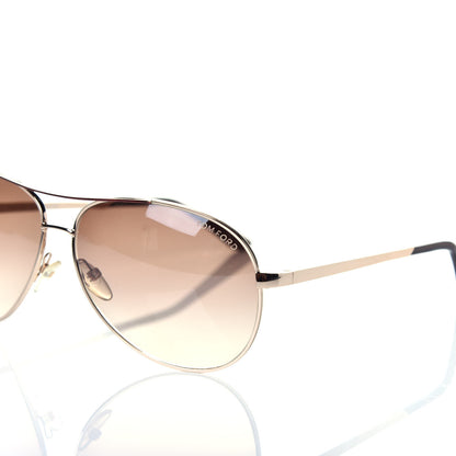 Tom Ford Metal Charles Aviator Sunglasses TF35 Gold 7 of 8
