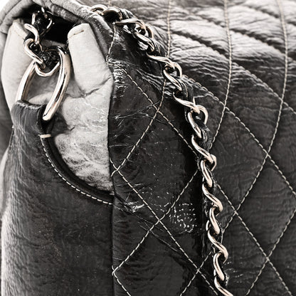 Chanel Vinyl Quilted Jumbo Melrose Degrade Flap Black 11 of 15