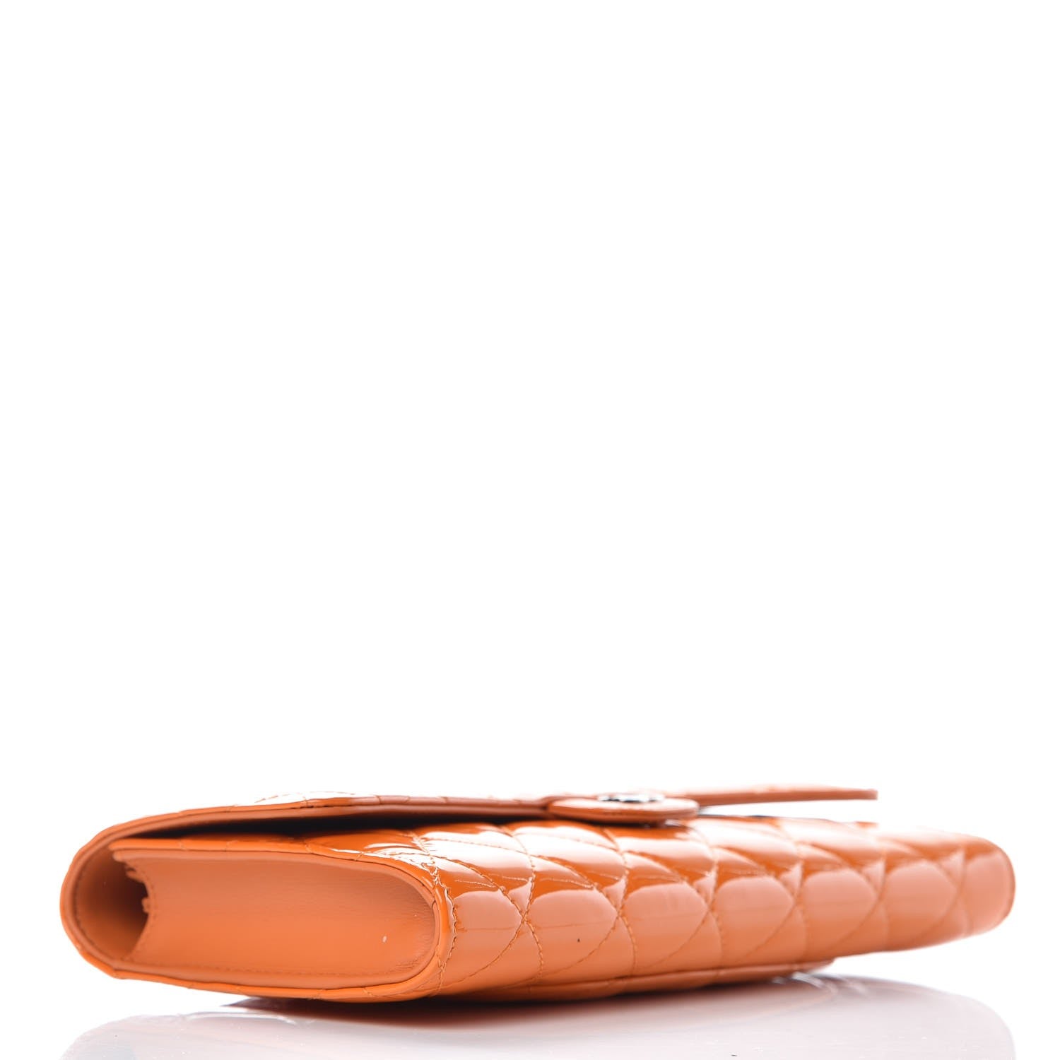 Chanel Patent Quilted Travel Wallet Orange 13 of 18