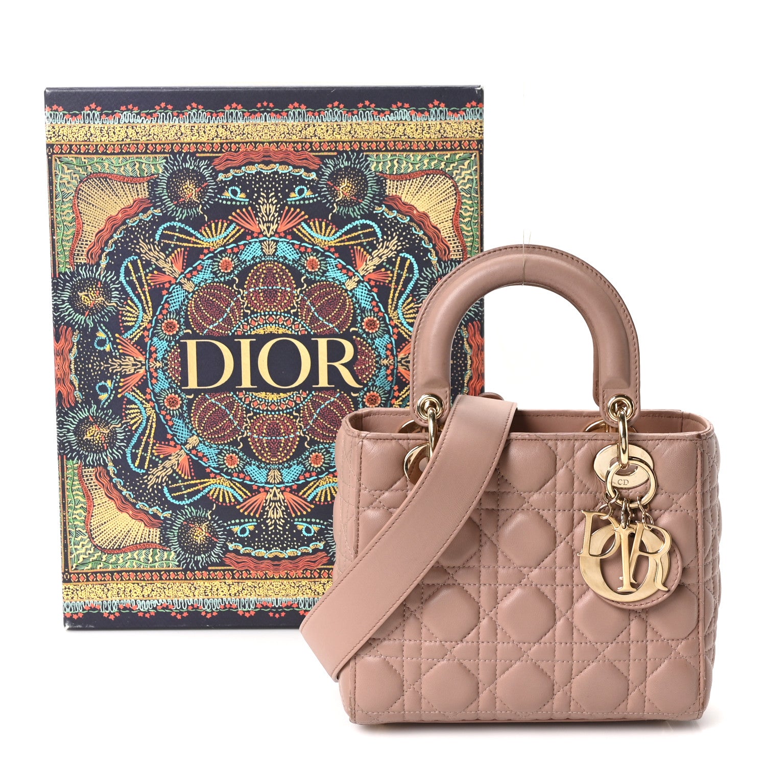 Christian Dior Lambskin Cannage Small My ABC Dior Lady Dior Blush 10 of 10