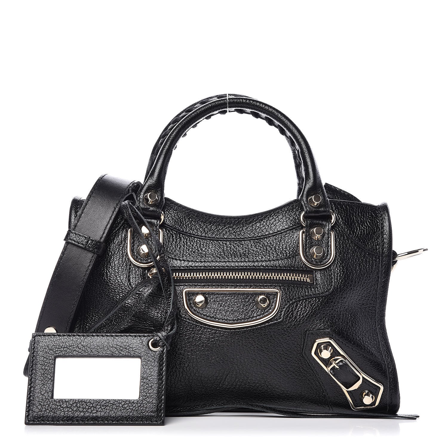 Balenciaga Chevre Gold Metallic Edge Hardware Mini City Black 1 of 9