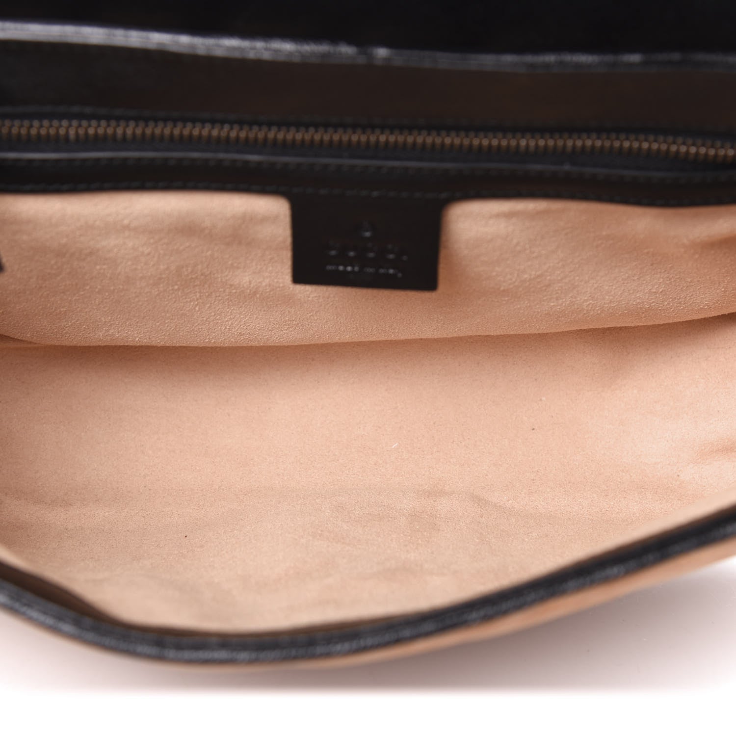 Gucci Vintage Effect Calfskin Matelasse Diagonal Small Torchon GG Marmont Shoulder Bag Cognac Black 5 of 12