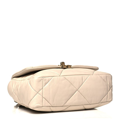 Chanel Lambskin Quilted Medium Chanel 19 Flap Light Beige 4 of 9