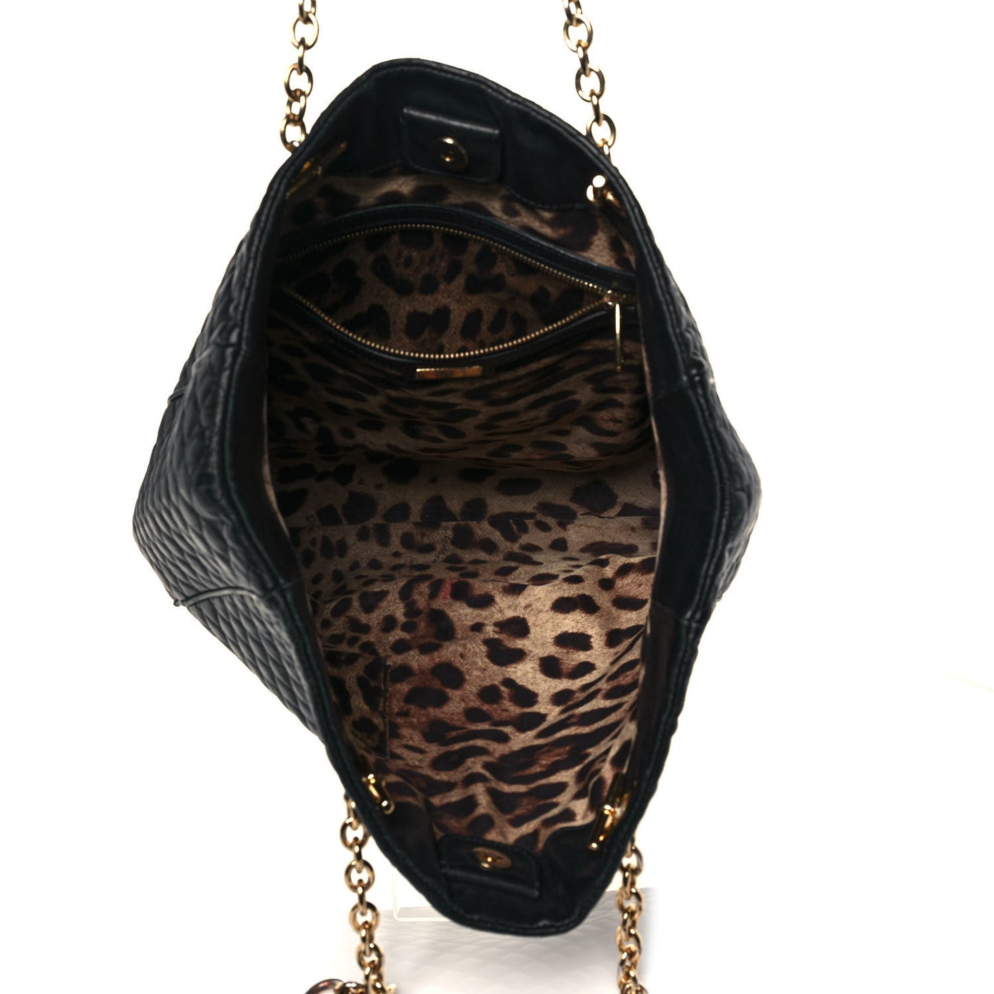 Calfskin Quilted Tote Black