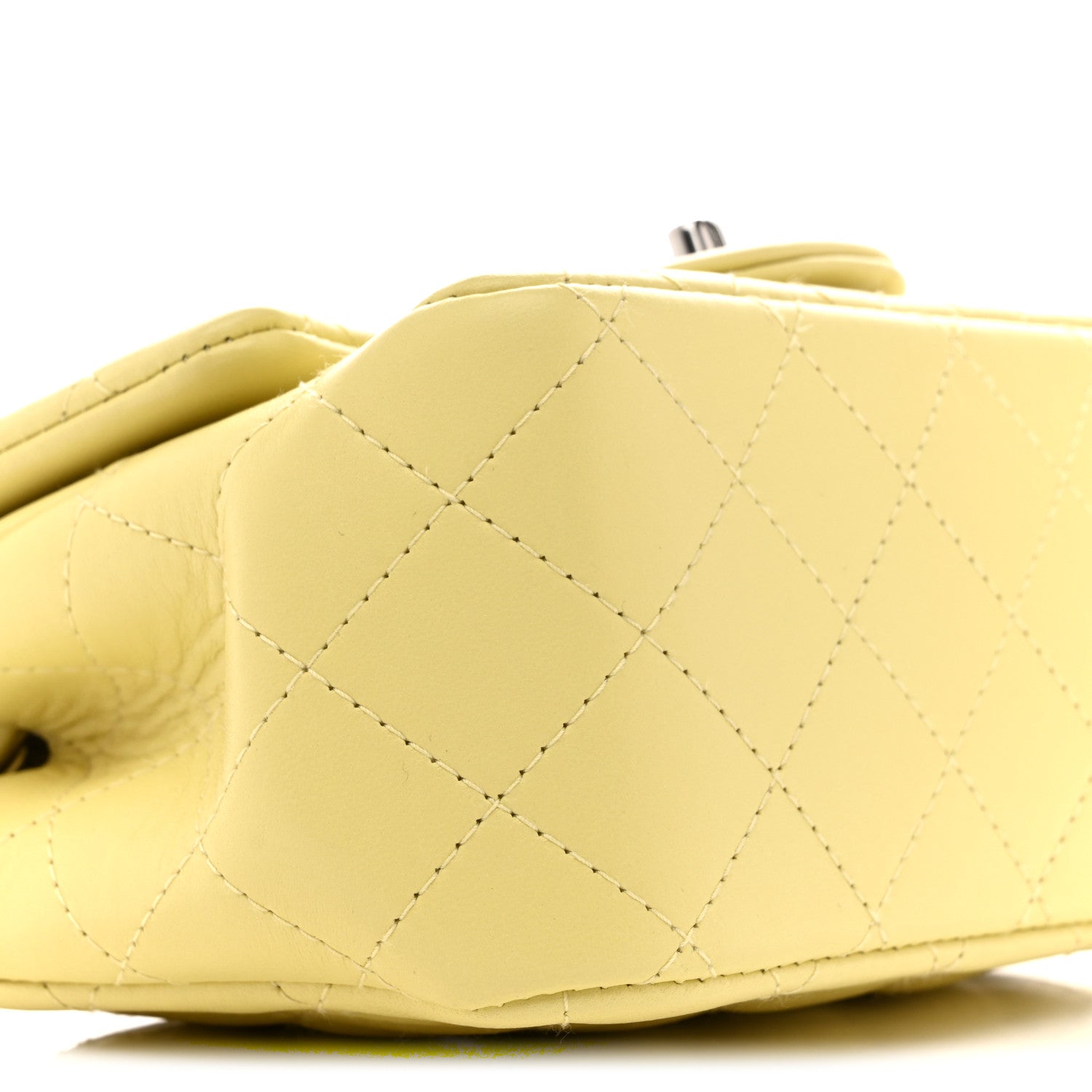 Chanel Lambskin Quilted Mini Square Flap Yellow 9 of 10