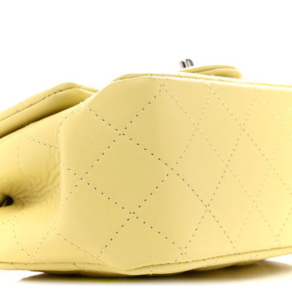 Chanel Lambskin Quilted Mini Square Flap Yellow 9 of 10