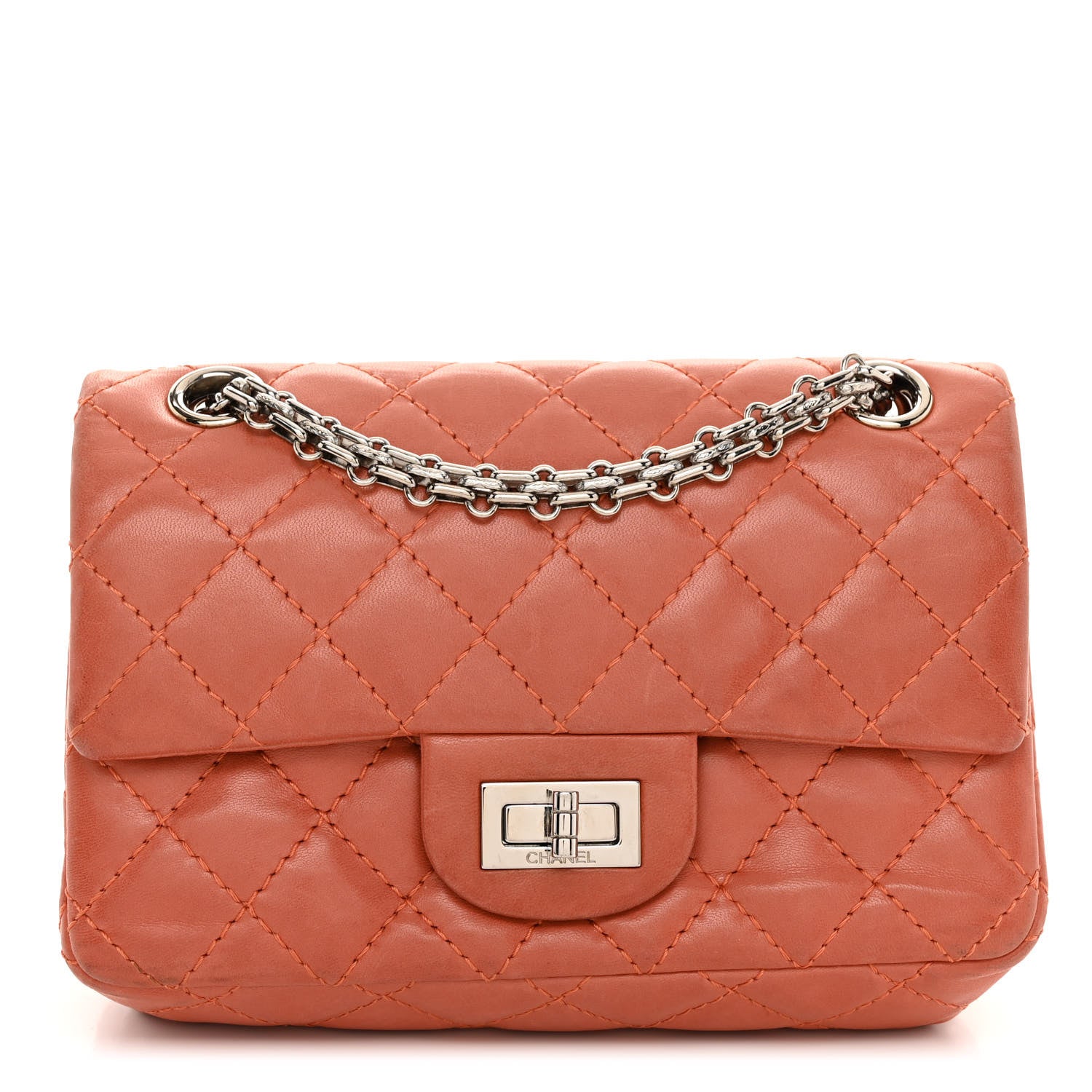 Chanel Lambskin Quilted 2.55 Reissue Mini Flap Pink 1 of 13