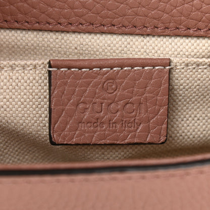 Gucci Calfskin Mini GG Marmont Top Handle Bag Rosy Phard 6 of 10