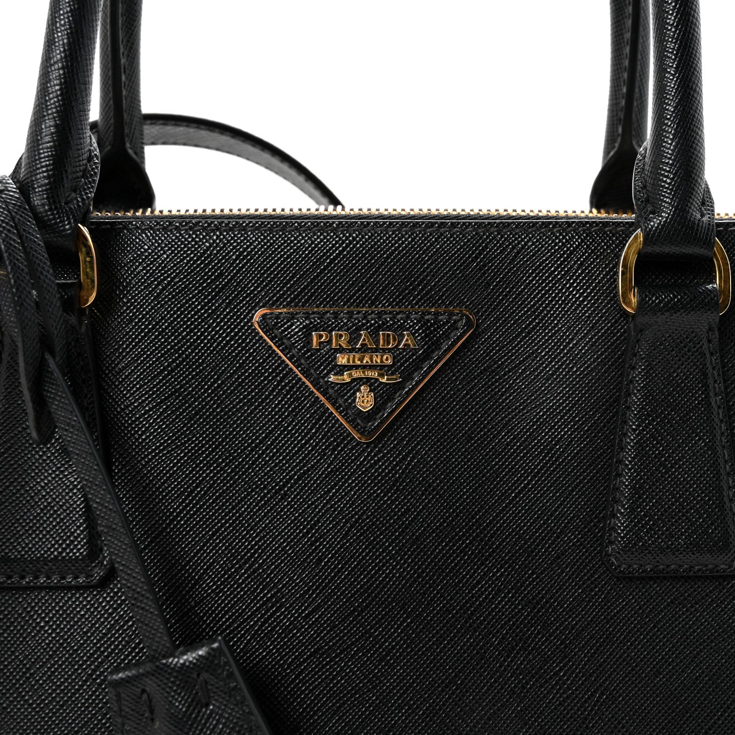 Prada Saffiano Medium Galleria Double Zip Tote Black 7 of 9
