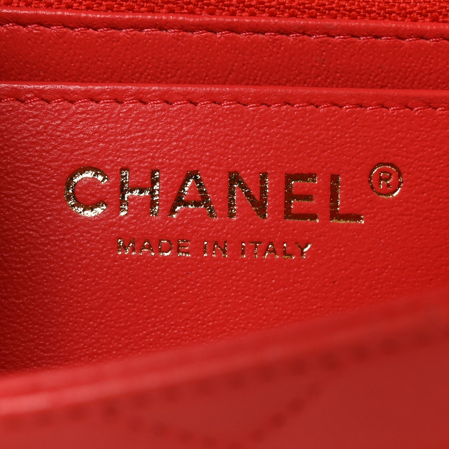 Lambskin Quilted Mini Square Flap Orange