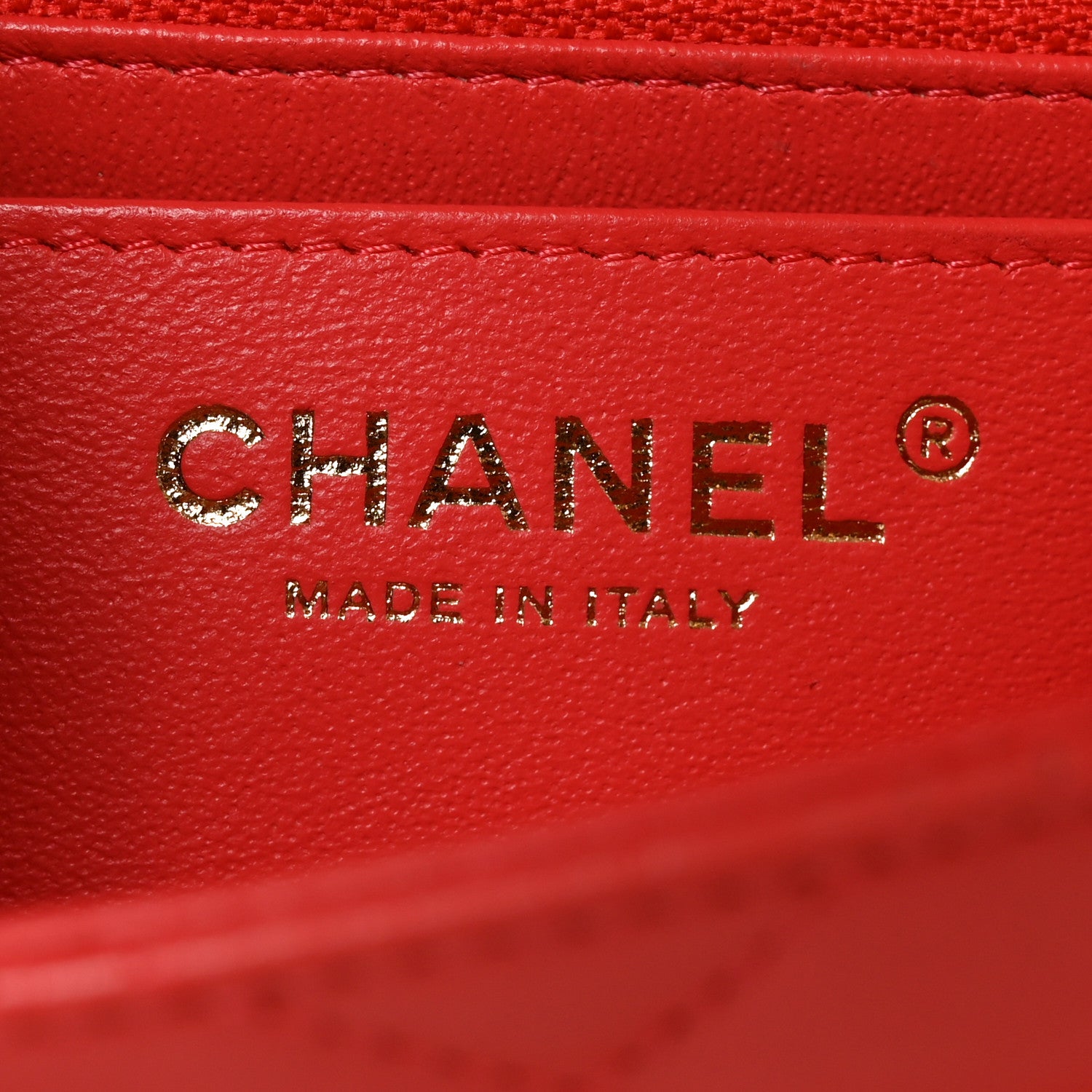Chanel Lambskin Quilted Mini Square Flap Orange 6 of 10