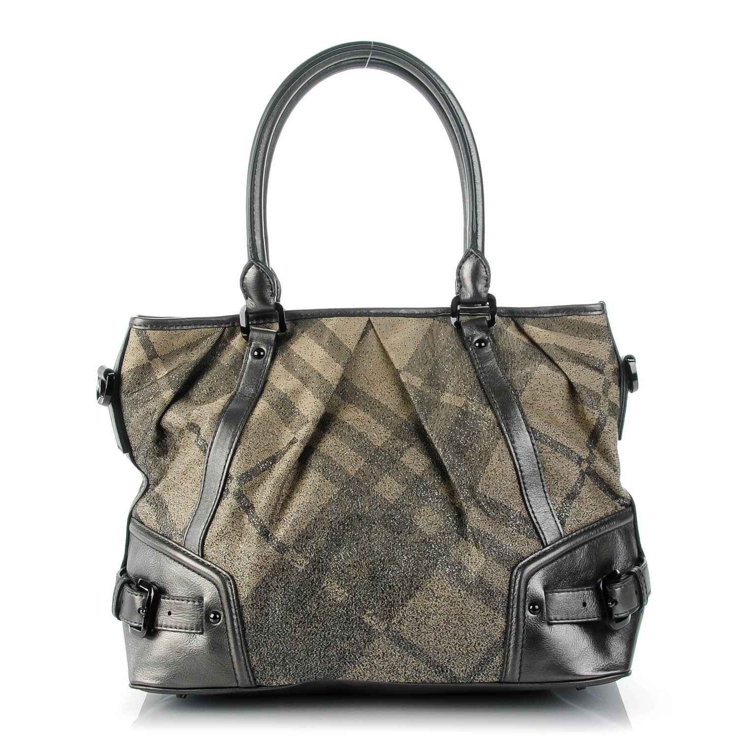 Burberry Shimmer Check Medium Lowry Pewter 1 of 8
