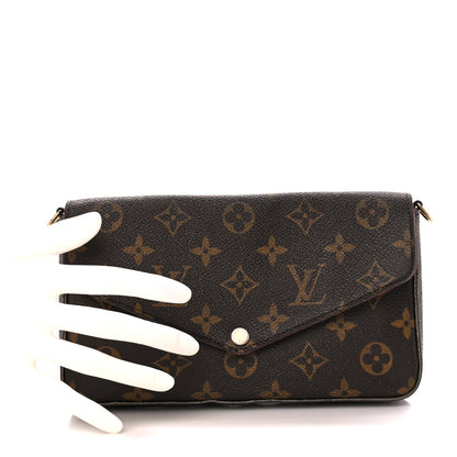 Louis Vuitton Monogram Pochette Felicie Chain Wallet Fuchsia 3 of 15