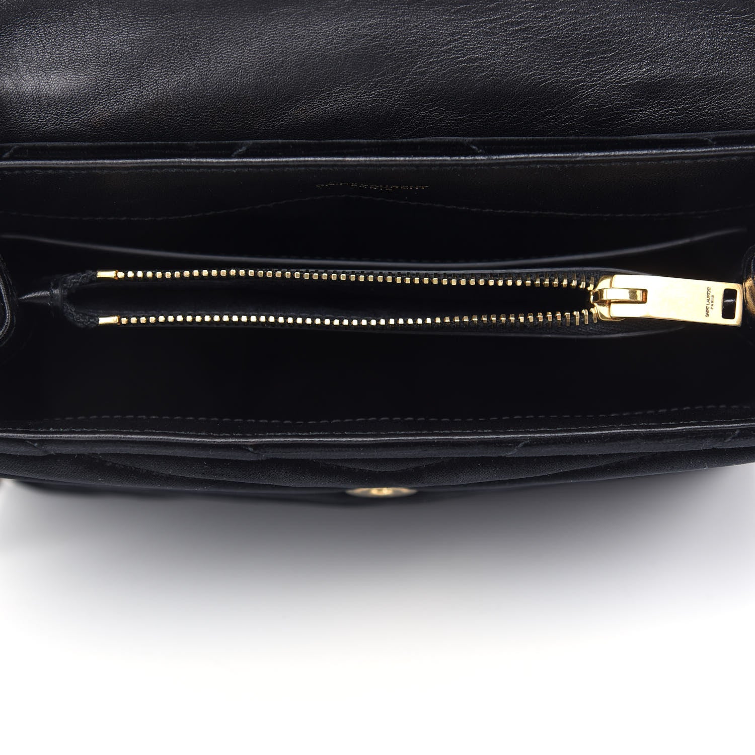 Saint Laurent Velvet Y Quilted Monogram Small Loulou Chain Satchel Black 4 of 12