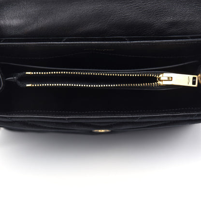 Saint Laurent Velvet Y Quilted Monogram Small Loulou Chain Satchel Black 4 of 12