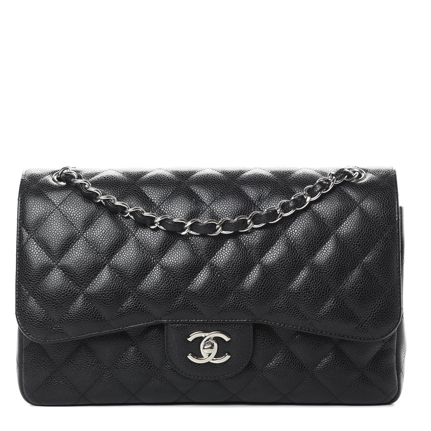 Chanel Caviar Quilted Jumbo Double Flap Black 1 of 16