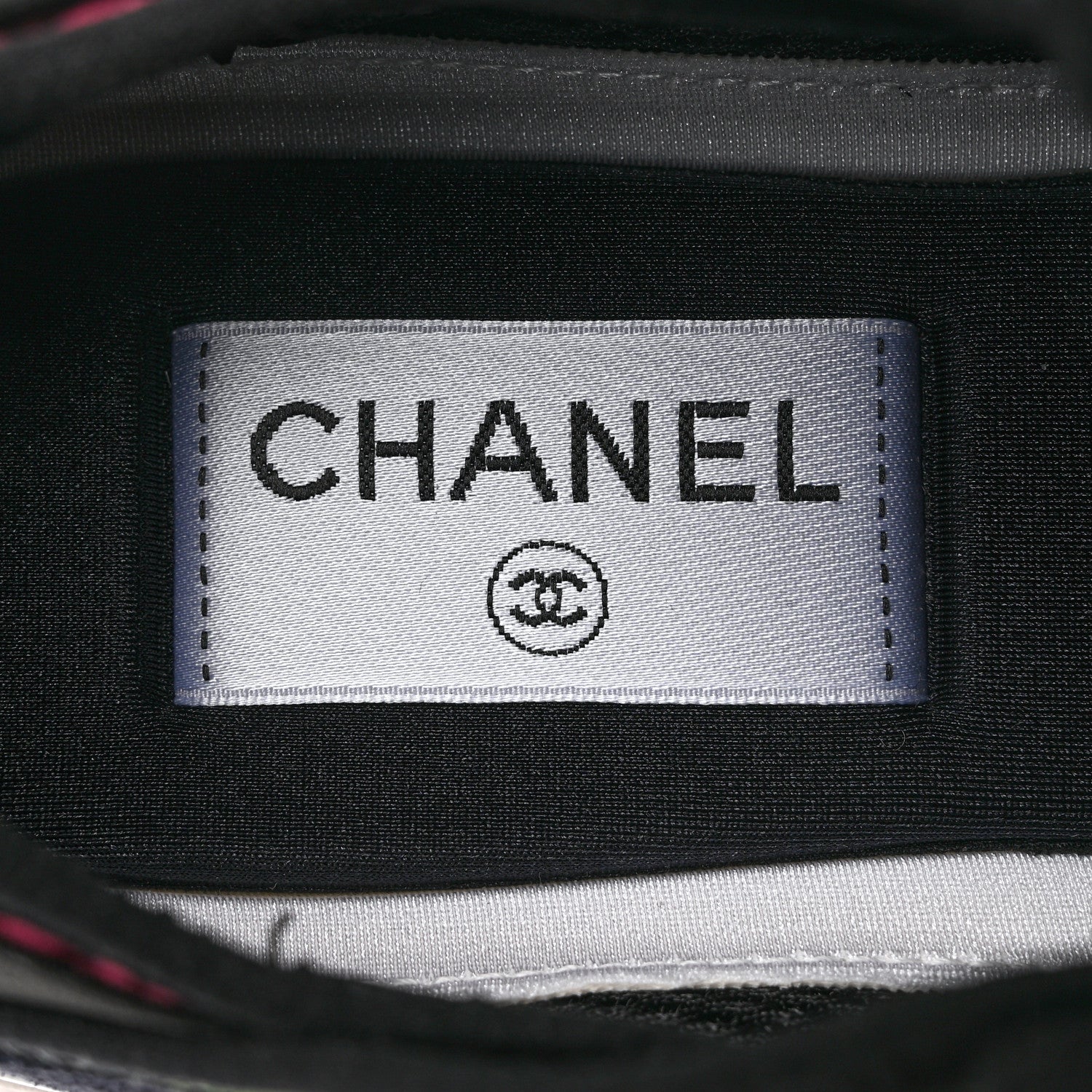 Chanel Velvet Calfskin Mixed Fibers CC Sneakers 38 Dark Pink Green 6 of 9