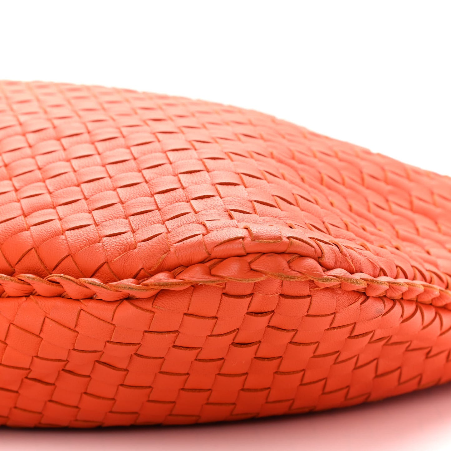 Nappa Intrecciato Large Veneta Hobo Tangerine