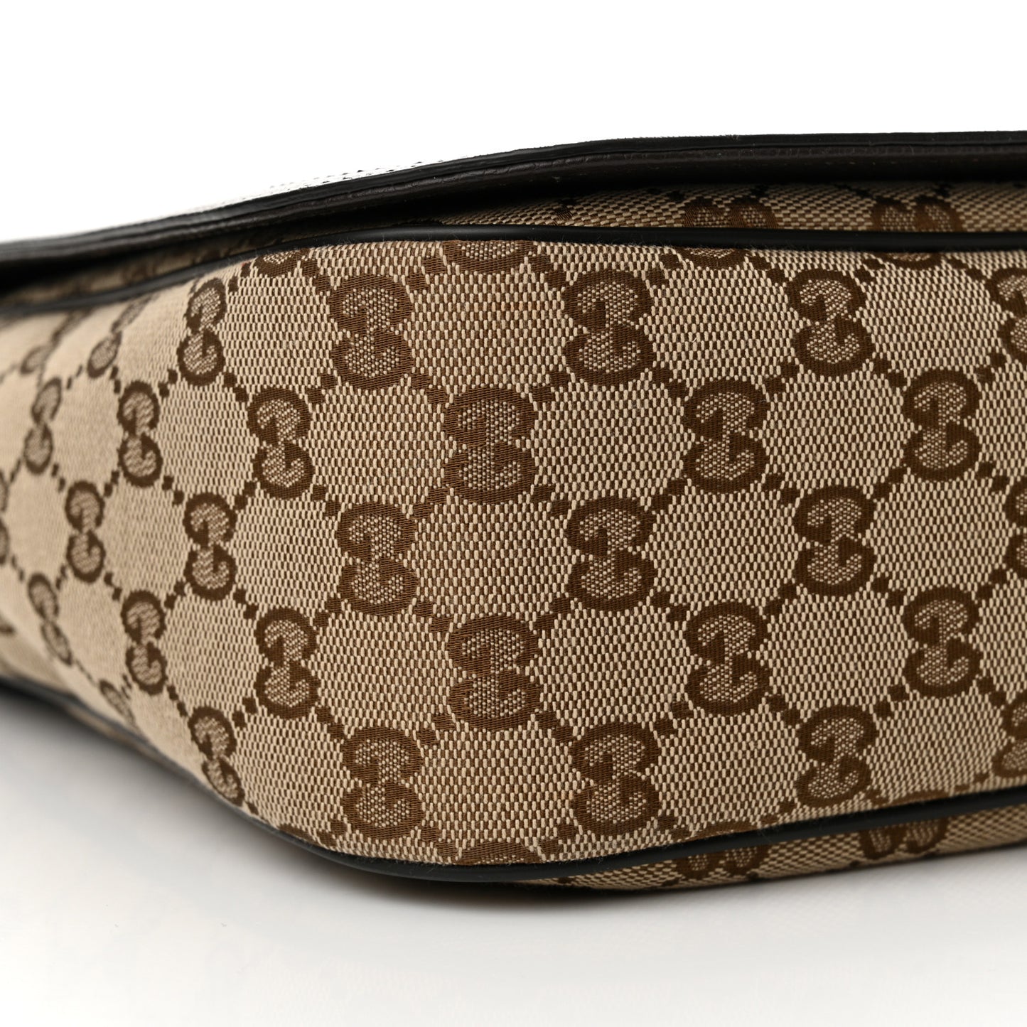 Monogram Large Flap Messenger Bag Beige Dark Brown