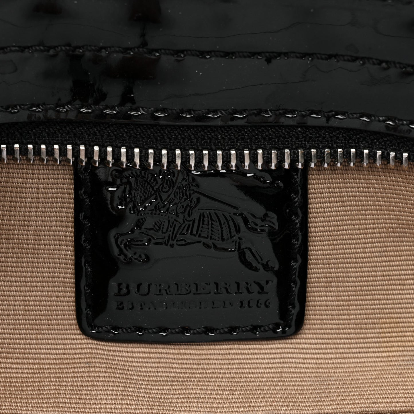 Patent Supernova Check Link Stirrup Small Bag Black