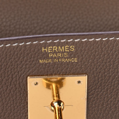 Hermes Togo Kelly Retourne 32 Etoupe 6 of 11