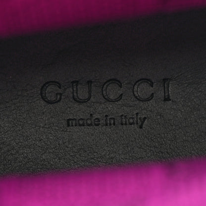 Gucci Quebec Calfskin Technical Jersey Knit GG Monogram Horsebit Ankle Boots 41 Black Fucsia 7 of 13