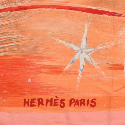 Hermes Cashmere Silk Feux Du Ciel Scarf 140 3 of 9