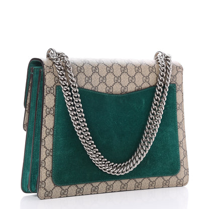Gucci GG Supreme Monogram Embroidered Medium Dionysus Shoulder Bag Emerald 3 of 7