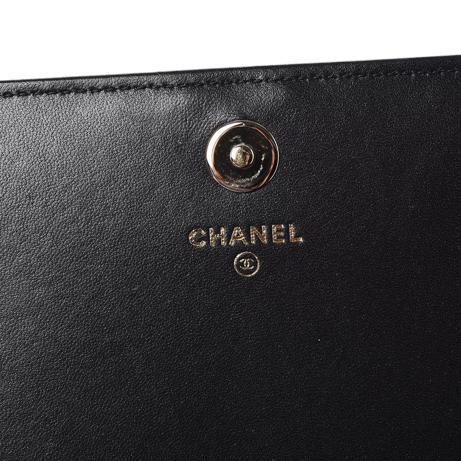 Chanel Patent Calfskin Quilted Boy Wallet on Removable Chain Black 6 of 9